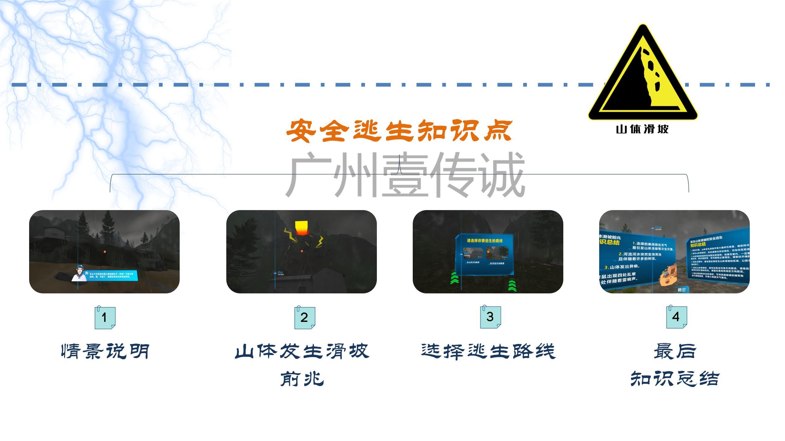 VR山體滑坡,VR自然災害應急處理,VR山體滑坡科普